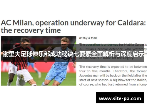 谢里夫足球俱乐部成功秘诀七要素全面解析与深度启示 谢里夫足球俱乐部成功秘诀七要素全面解析与深度启示